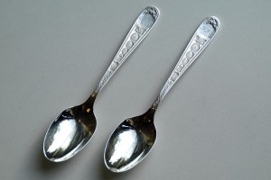 Handgearbeitete Silberlöffel